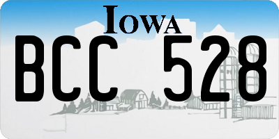 IA license plate BCC528