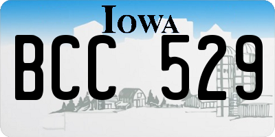 IA license plate BCC529