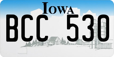 IA license plate BCC530