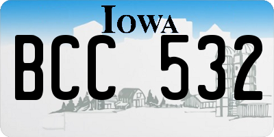 IA license plate BCC532
