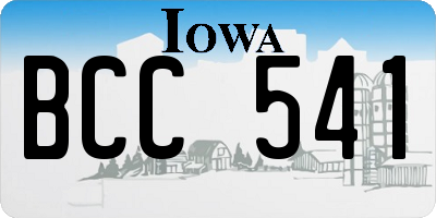 IA license plate BCC541