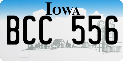 IA license plate BCC556