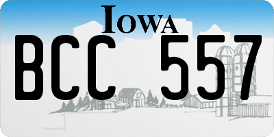 IA license plate BCC557