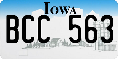 IA license plate BCC563