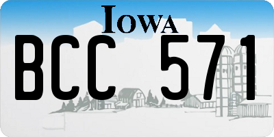IA license plate BCC571