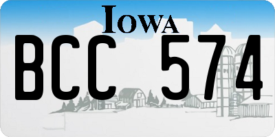 IA license plate BCC574