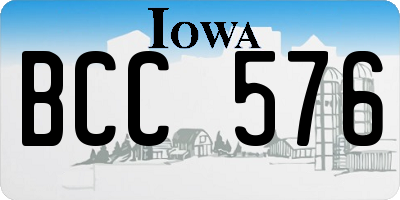 IA license plate BCC576
