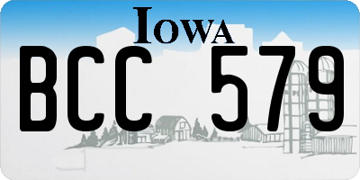 IA license plate BCC579