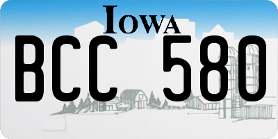 IA license plate BCC580