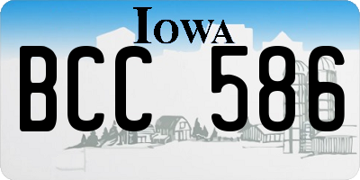 IA license plate BCC586