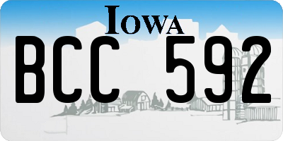 IA license plate BCC592