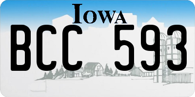 IA license plate BCC593