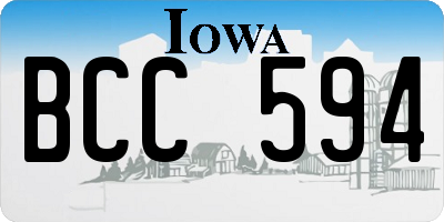 IA license plate BCC594