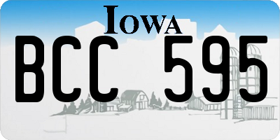IA license plate BCC595