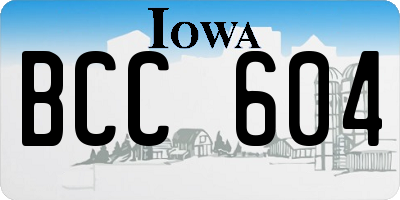 IA license plate BCC604