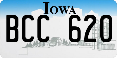 IA license plate BCC620