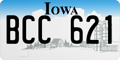 IA license plate BCC621