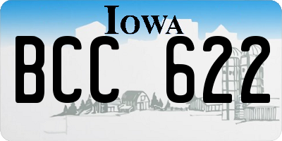 IA license plate BCC622
