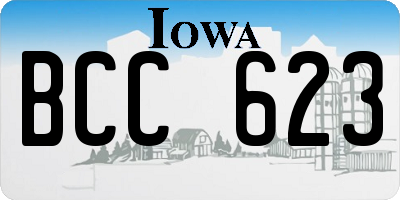 IA license plate BCC623