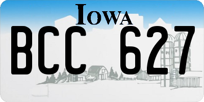IA license plate BCC627