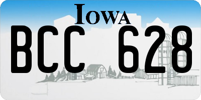IA license plate BCC628