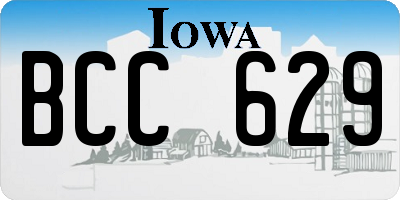 IA license plate BCC629