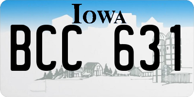 IA license plate BCC631