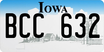 IA license plate BCC632