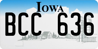 IA license plate BCC636
