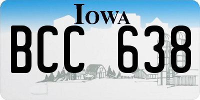 IA license plate BCC638