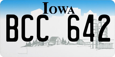 IA license plate BCC642