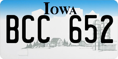 IA license plate BCC652