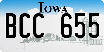 IA license plate BCC655