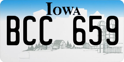 IA license plate BCC659