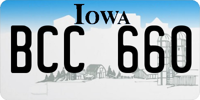 IA license plate BCC660