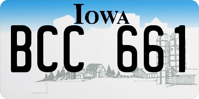 IA license plate BCC661