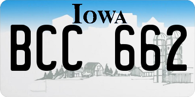 IA license plate BCC662
