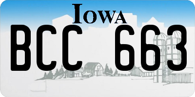 IA license plate BCC663