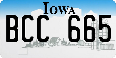 IA license plate BCC665