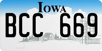 IA license plate BCC669