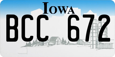 IA license plate BCC672