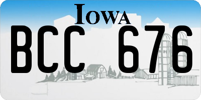 IA license plate BCC676