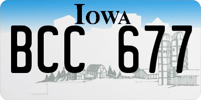 IA license plate BCC677