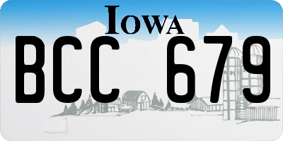 IA license plate BCC679