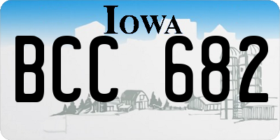 IA license plate BCC682