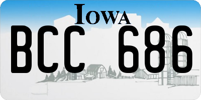 IA license plate BCC686