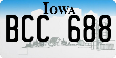 IA license plate BCC688