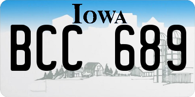 IA license plate BCC689