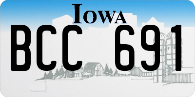 IA license plate BCC691