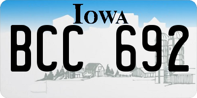 IA license plate BCC692